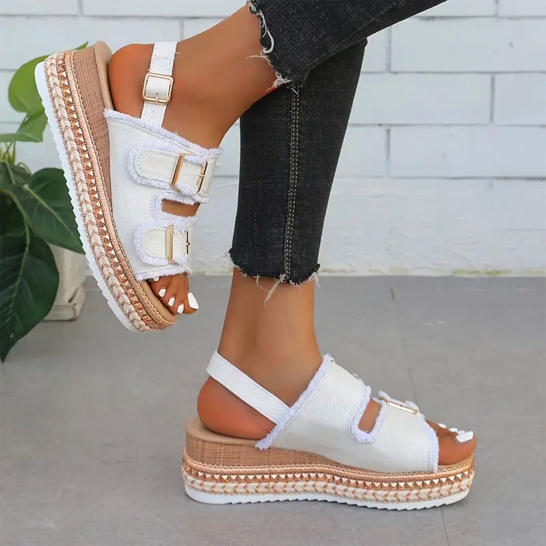 Ayla | Casual Denim Wedges