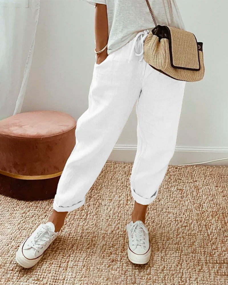 Lucy | Anti-Sweat Luxe Linen Pants