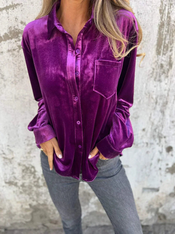 Lyra | Women's Elegant Velvet Long Sleeve Top