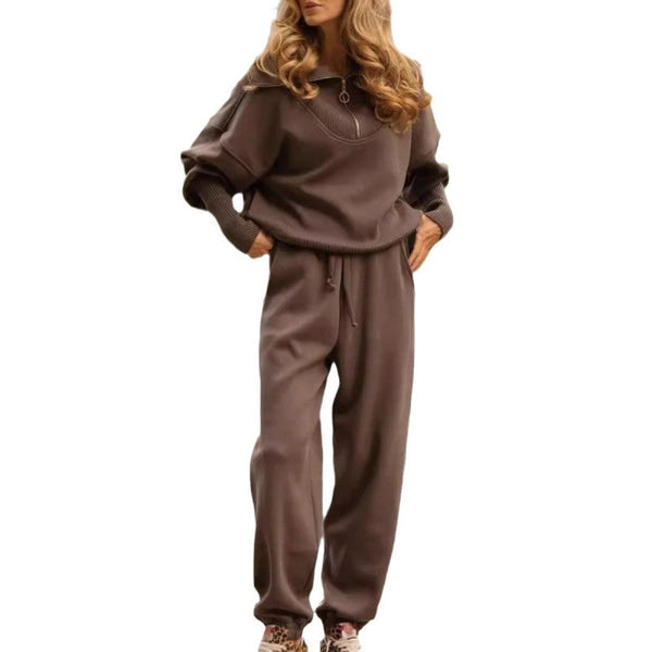 Zaylee | Women’s Modern Zip-Up Sweater & Joggers Set