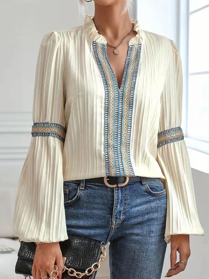 Valerie | Stunning V-Neck Blouse