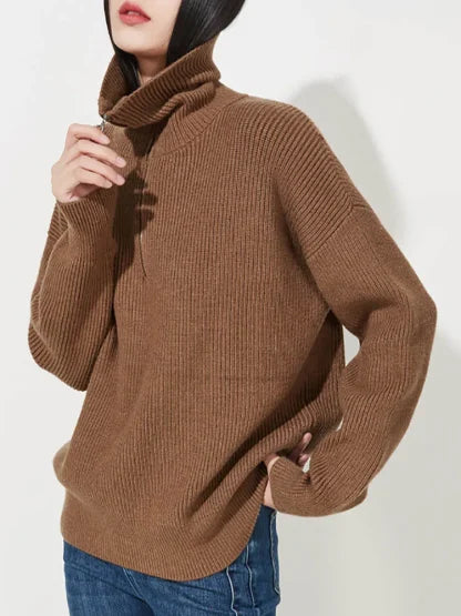 Lena | Stylish Loose Zipper Pullover