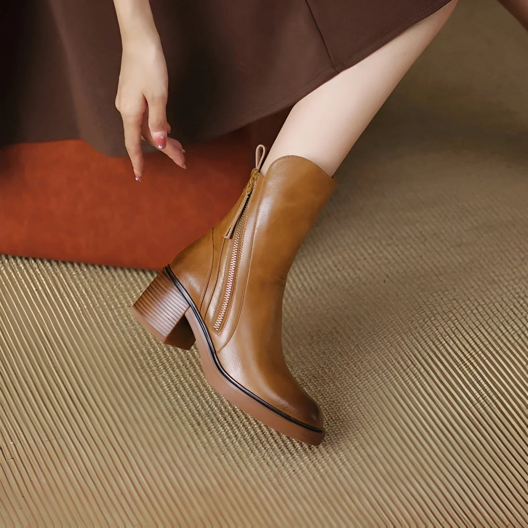 Saraid | Comfortable Leather Ankle Boots