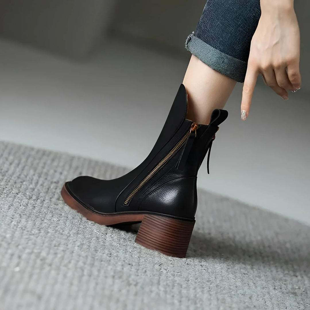 Saraid | Comfortable Leather Ankle Boots