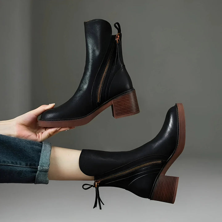 Saraid | Comfortable Leather Ankle Boots