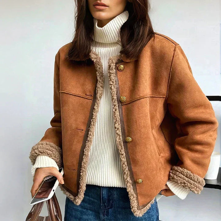 Cecilia | Shearling Jacket with Buttons