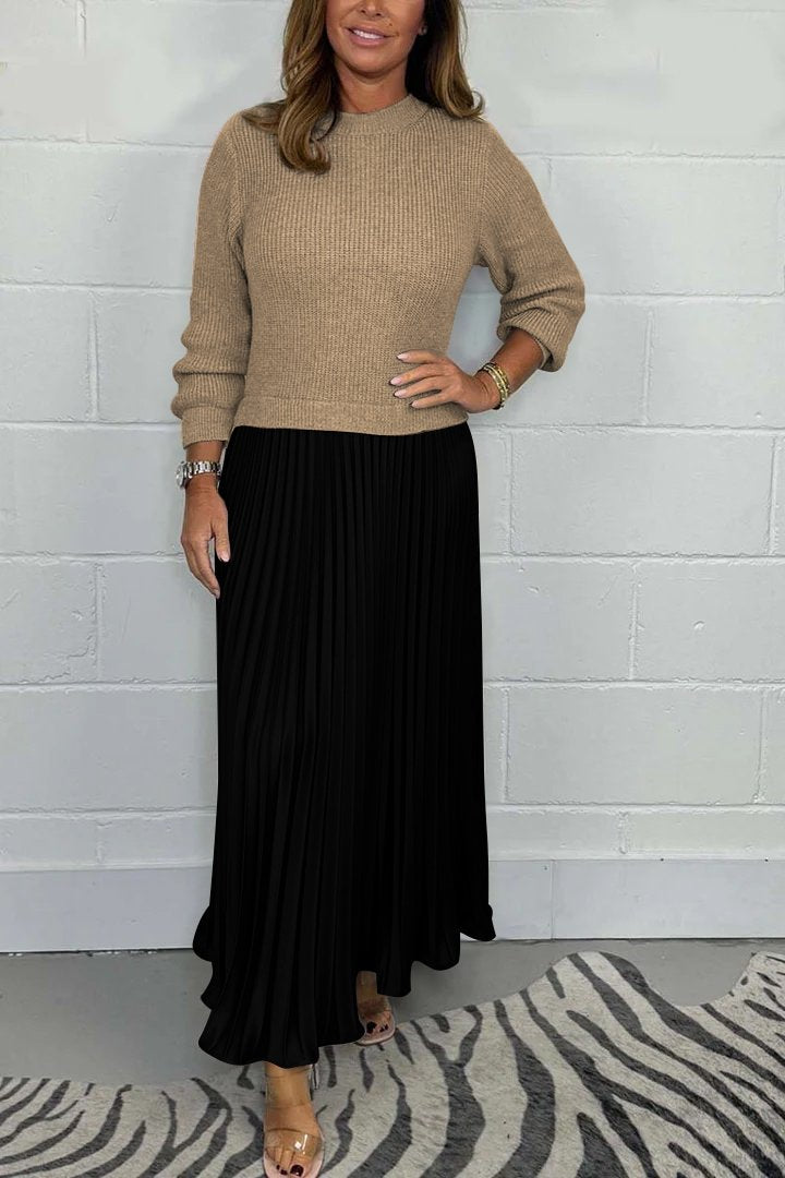 Ambre | Chic Sweater & Pleated Skirt Set