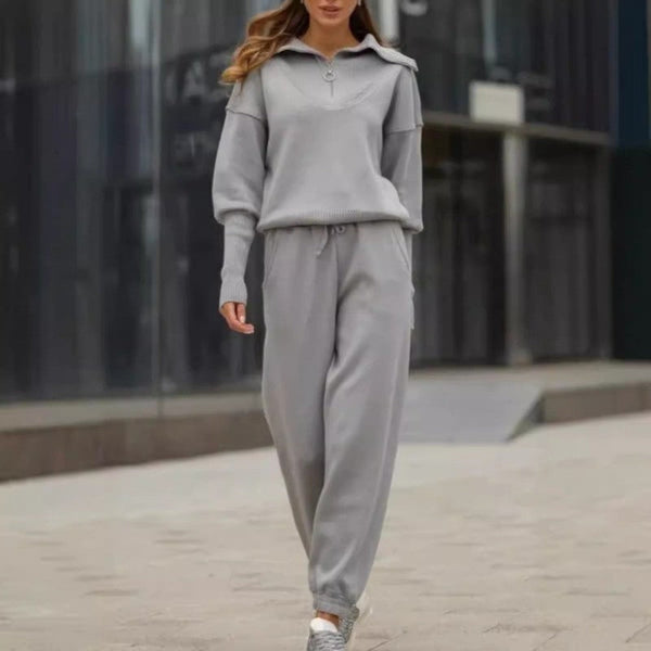 Zaylee | Women’s Modern Zip-Up Sweater & Joggers Set