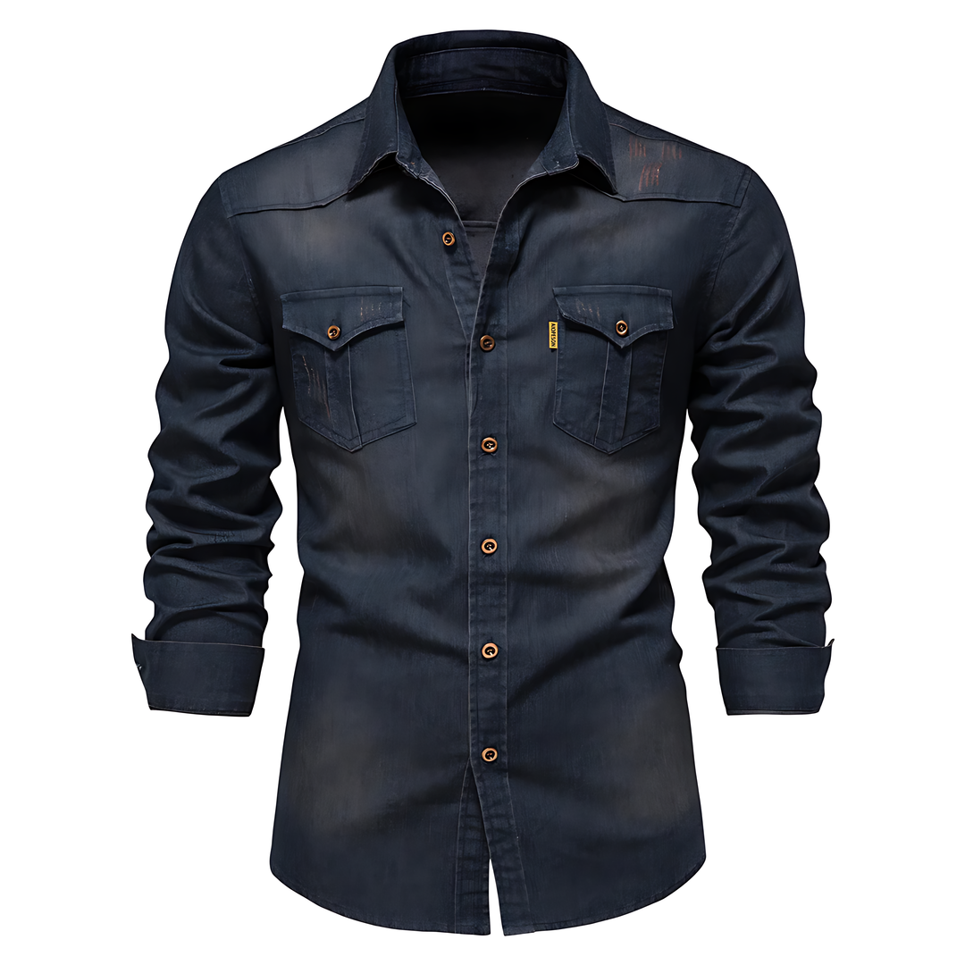 Wane | Cotton Denim Shirt For Men