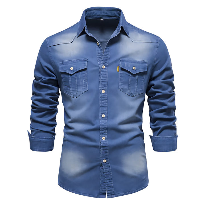 Wane | Cotton Denim Shirt For Men